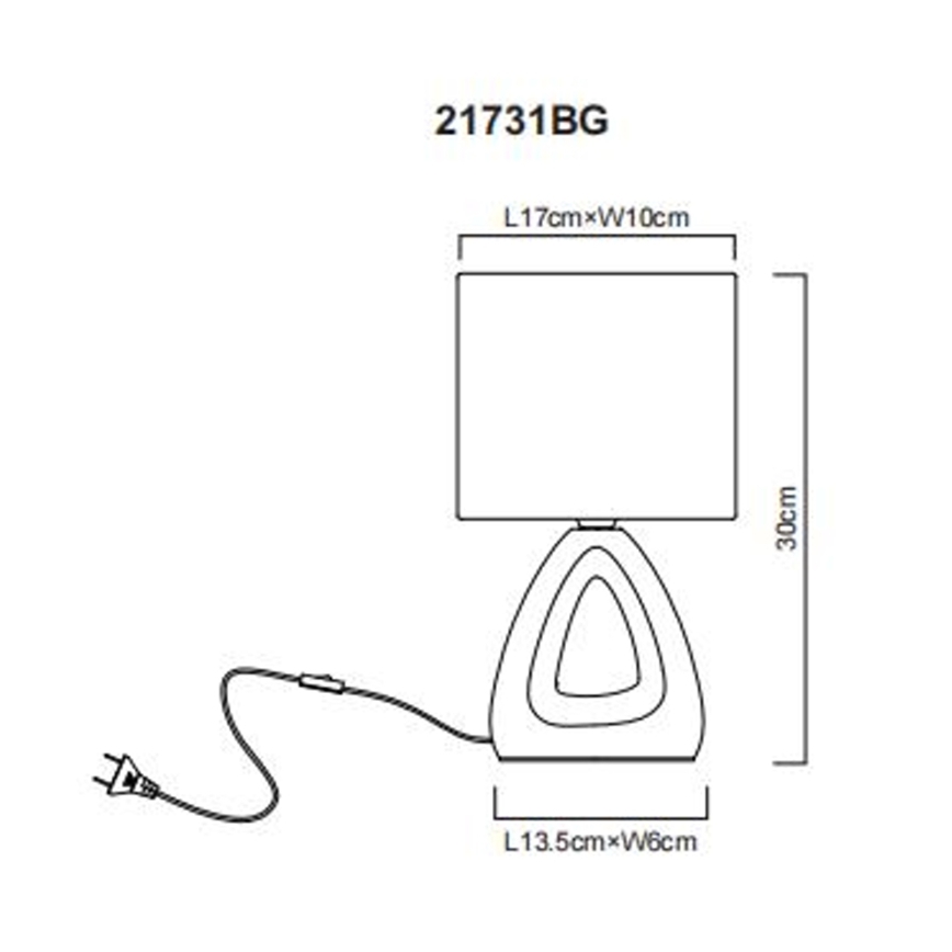 Globo - Lampe de table 1xE14/40W/230V vert