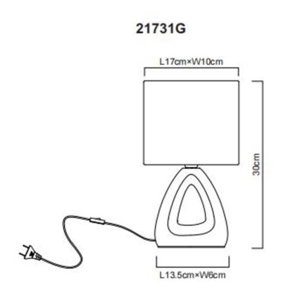 Globo - Lampe de table 1xE14/40W/230V gris