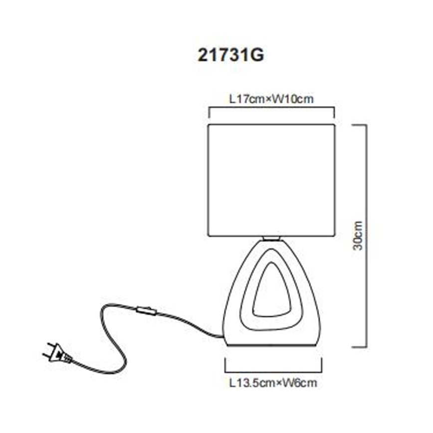 Globo - Lampe de table 1xE14/40W/230V gris