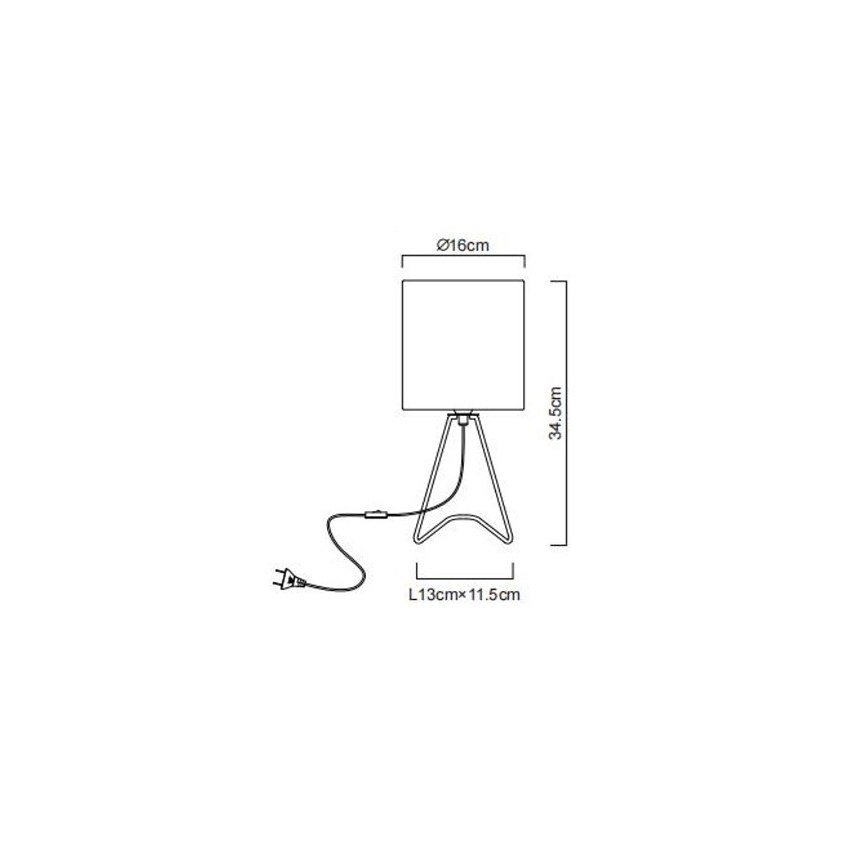 Globo - Lampe de table 1xE14/40W/230V grise