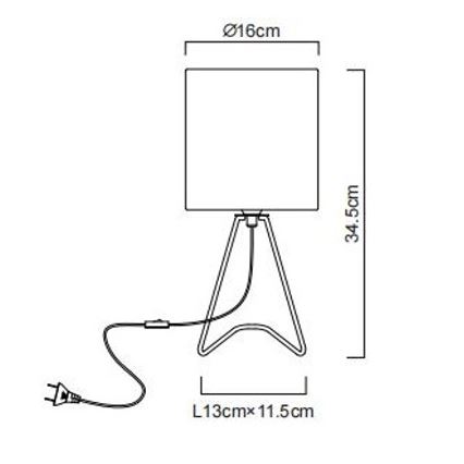 Globo - Lampe de table 1xE14/40W/230V blanche