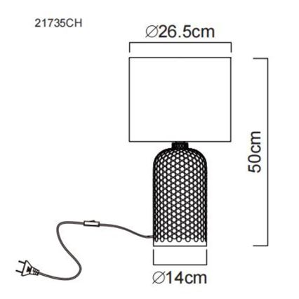Globo - Lampe de table 1xE27/60W/230V beige