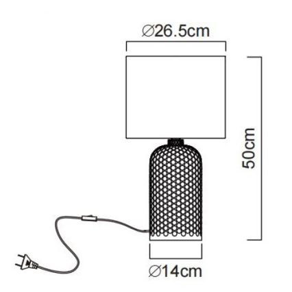 Globo - Lampe de table 1xE27/60W/230V rouge
