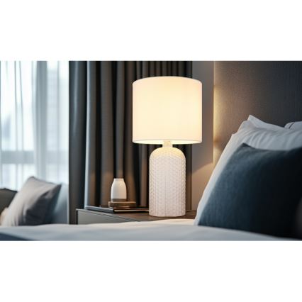 Globo - Lampe de table 1xE27/60W/230V blanc