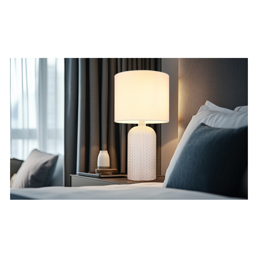 Globo - Lampe de table 1xE27/60W/230V blanc