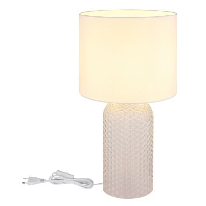 Globo - Lampe de table 1xE27/60W/230V blanc