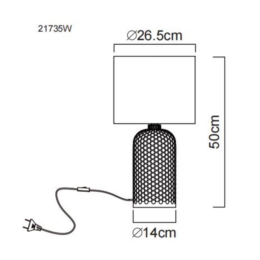 Globo - Lampe de table 1xE27/60W/230V blanc