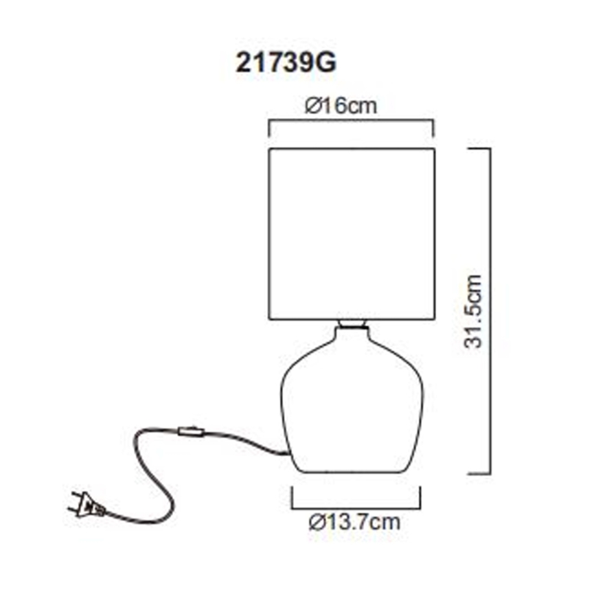 Globo - Lampe de table 1xE14/40W/230V gris