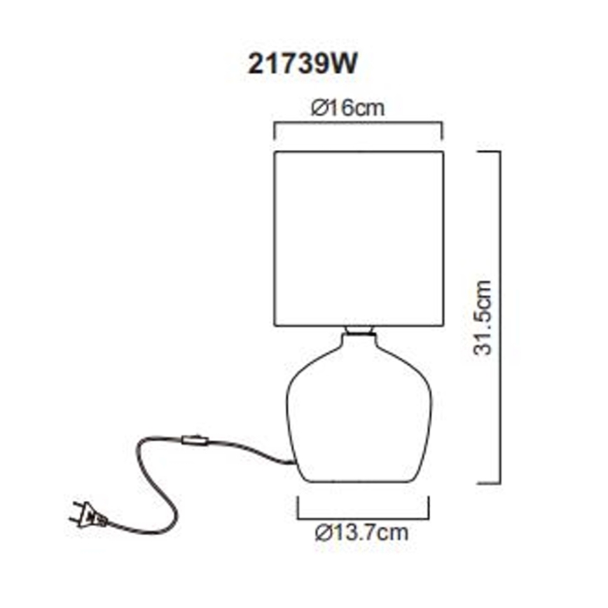 Globo - Lampe de table 1xE14/40W/230V blanc
