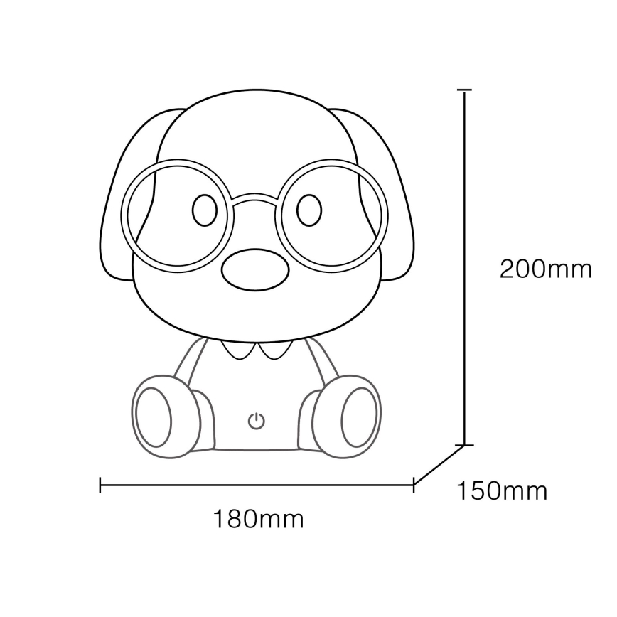 Globo - Veilleuse enfant rechargeable LED dimmable LED/1W/5V 500 mAh bleue