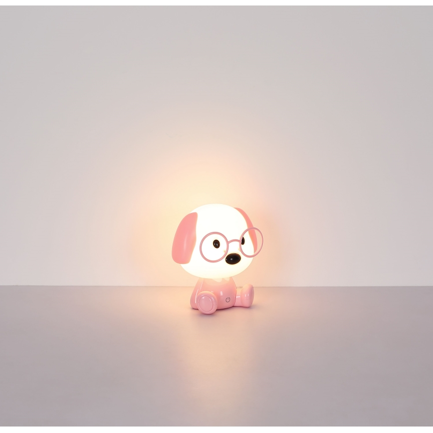 Globo - Petite veilleuse à intensité variable rechargeable pour enfants LED/1W/5V 500 mAh rose