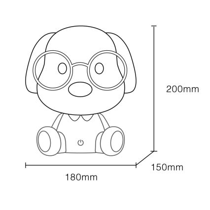 Globo - Petite veilleuse à intensité variable rechargeable pour enfants LED/1W/5V 500 mAh rose