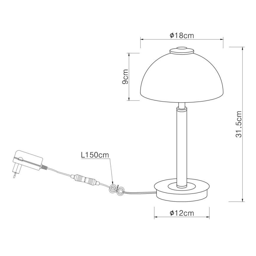 Globo - Lampe de table tactile dimmable LED/7W/230V 3000K laiton