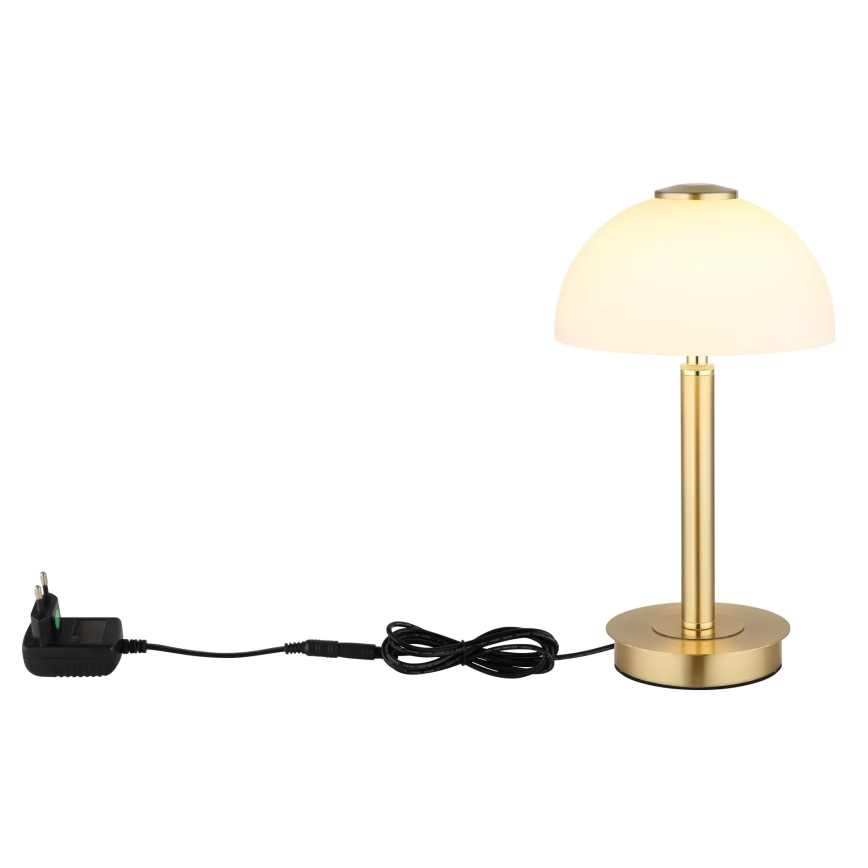 Globo - Lampe de table tactile LED dimmable, 7 W, 230 V, 3000 K, laiton