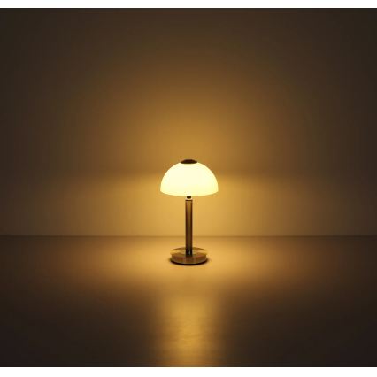 Globo - Lampe de table tactile à LED dimmable, 7 W, 230 V, 3000 K, chrome mat