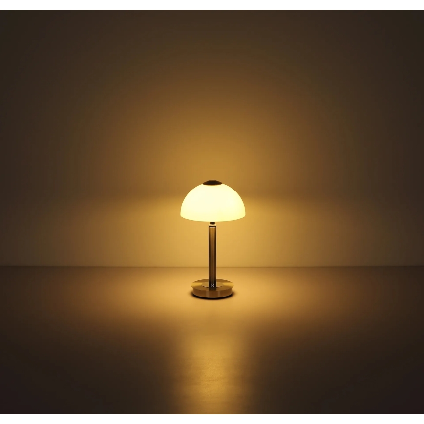 Globo - Lampe de table tactile à LED dimmable, 7 W, 230 V, 3000 K, chrome mat
