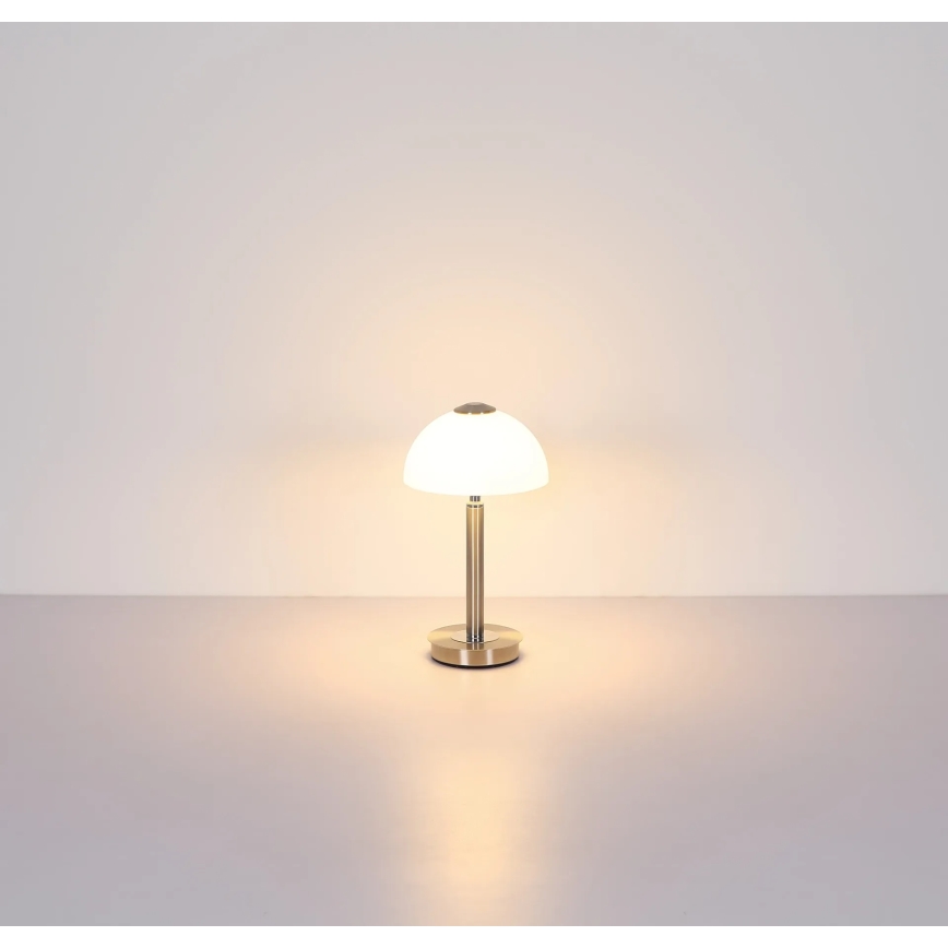 Globo - Lampe de table tactile à LED dimmable, 7 W, 230 V, 3000 K, chrome mat