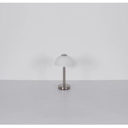 Globo - Lampe de table tactile à LED dimmable, 7 W, 230 V, 3000 K, chrome mat
