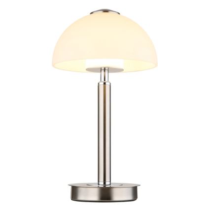 Globo - Lampe de table tactile à LED dimmable, 7 W, 230 V, 3000 K, chrome mat