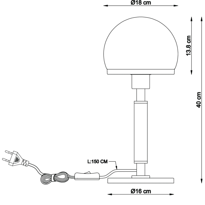 Globo - Lampe de table 1xE27/40W/230V doré