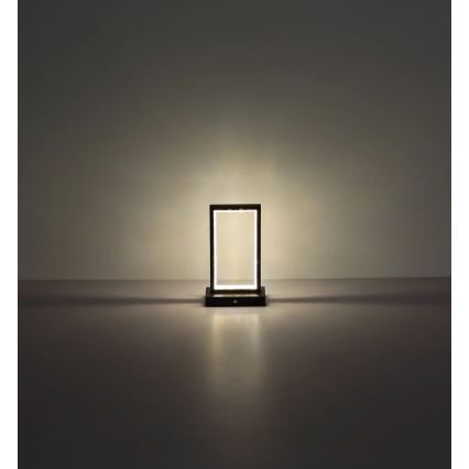 Globo - Lampe de table tactile LED dimmable LED/3W/3,7V 2700K/4000K/6500K 1800 mAh USB noire
