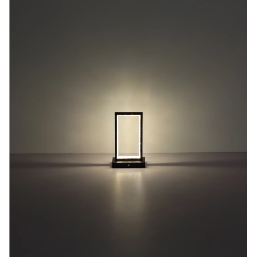 Globo - Lampe de table tactile LED dimmable LED/3W/3,7V 2700K/4000K/6500K 1800 mAh USB noire