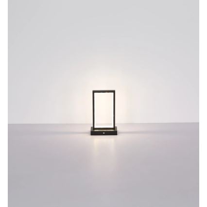 Globo - Lampe de table tactile LED dimmable LED/3W/3,7V 2700K/4000K/6500K 1800 mAh USB noire