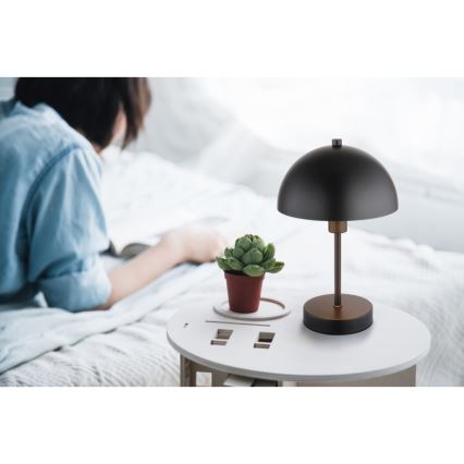 Globo - Lampe de table 1xE14/40W/230V noire