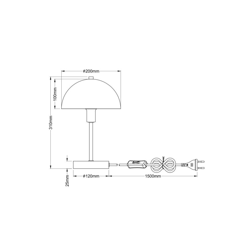 Globo - Lampe de table 1xE14/40W/230V noire