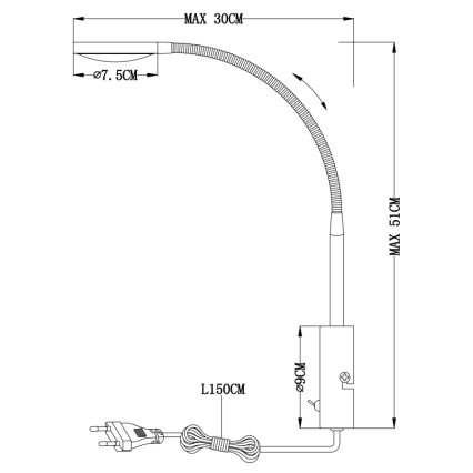 Globo 24103W - Applique murale LED PEGASI LED/6W/230V