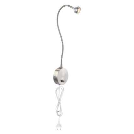 Globo - Lampe flexible à LED 3W/230V, chrome brillant
