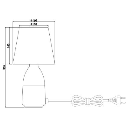 GLOBO 24135C - lampe de table EUGEN 1xE14/40W/230V