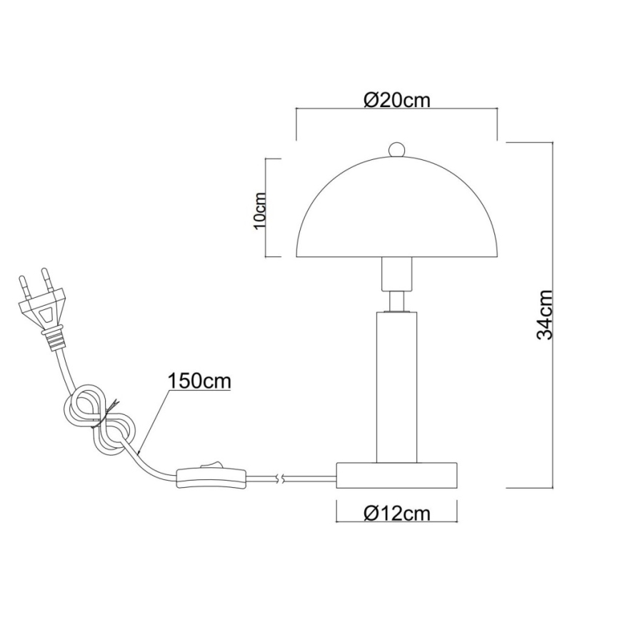 Globo - Lampe de table 1xE14/40W/230V noire