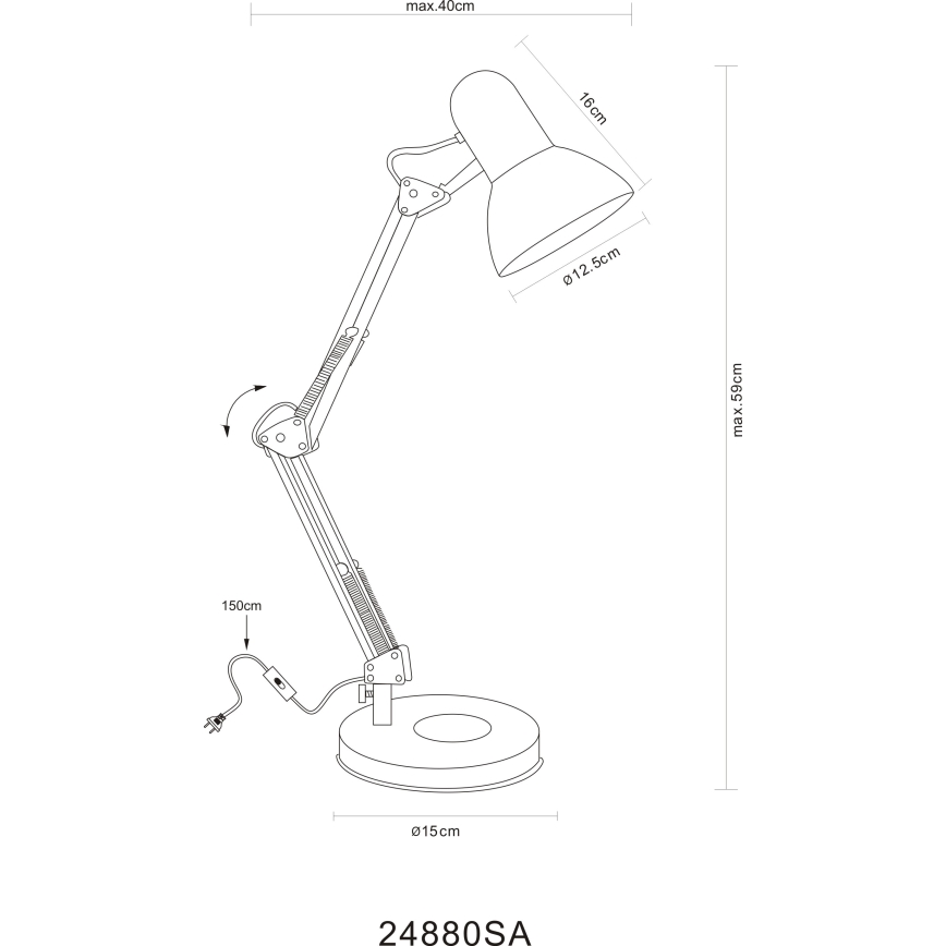 Globo - Lampe de table 1xE27/40W/230V