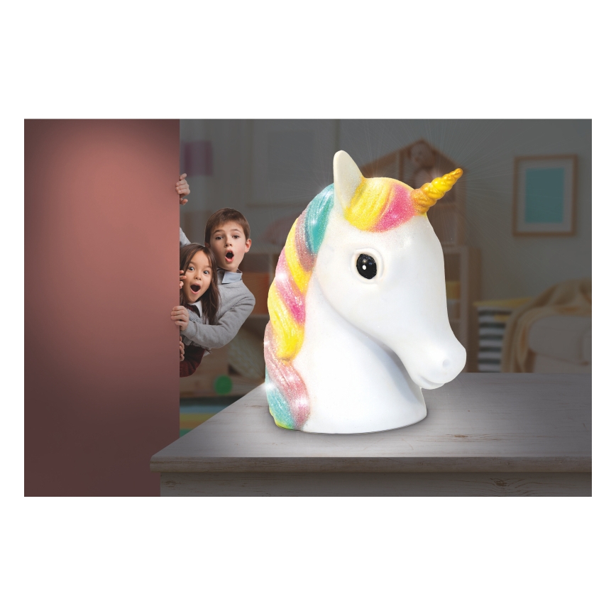 Globo - Veilleuse enfant LED/1W/230/4,5V 3xAA Licorne