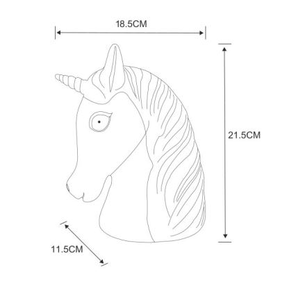 Globo - Veilleuse enfant LED/1W/230/4,5V 3xAA Licorne