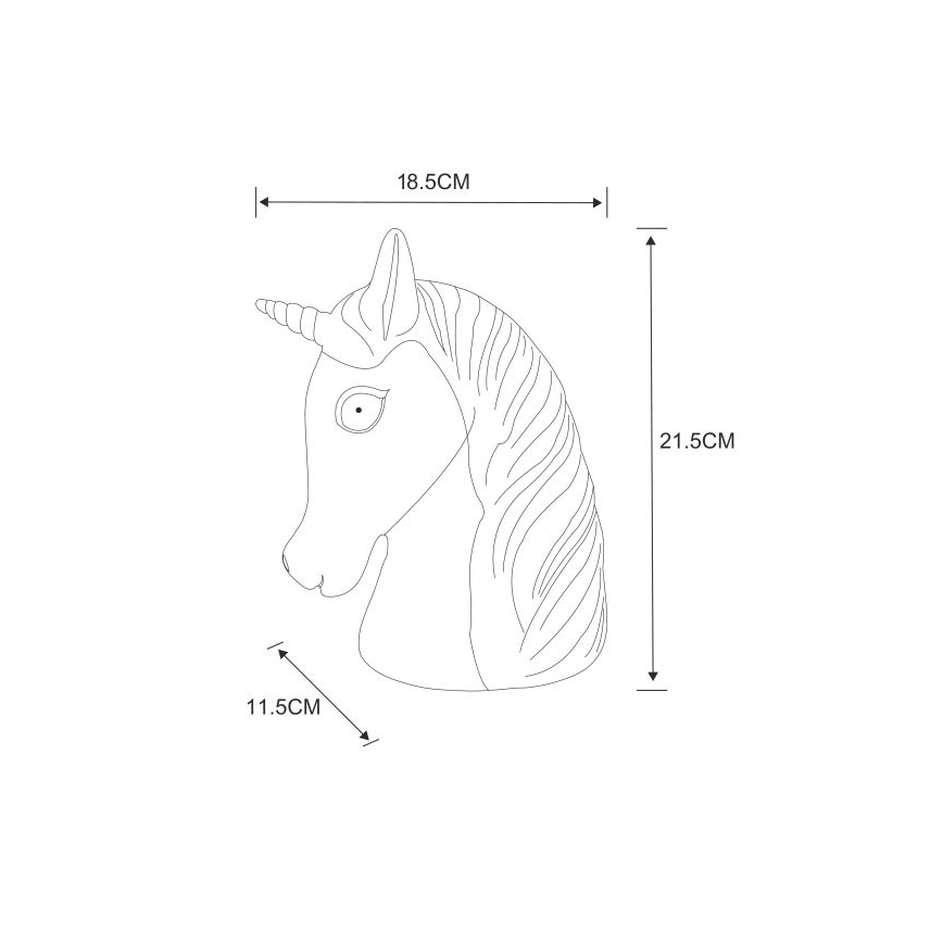 Globo - Veilleuse enfant LED/1W/230/4,5V 3xAA Licorne