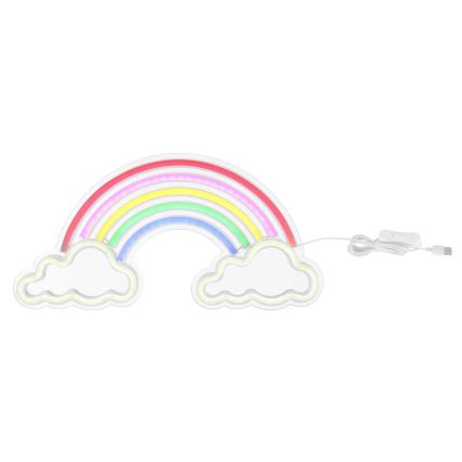 Globo - Décoration murale LED néon LED/3W/USB arc-en-ciel