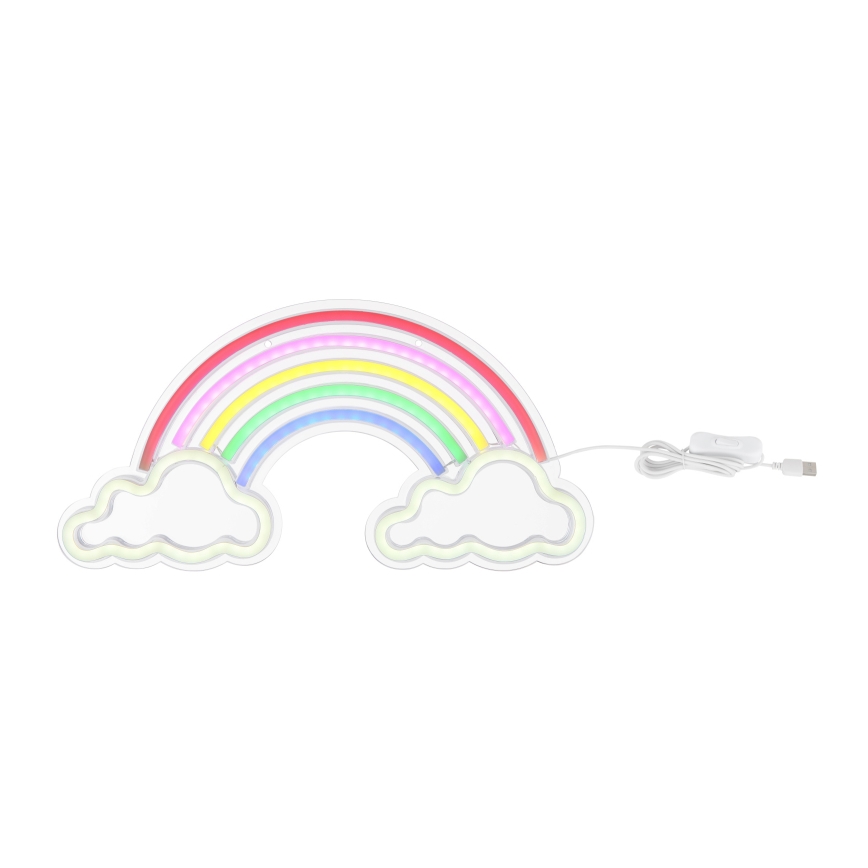 Globo - Décoration murale LED néon LED/3W/USB arc-en-ciel