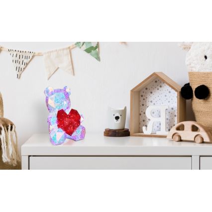 Globo - Décoration de table LED en coffret cadeau LED/6W/5V USB Ours