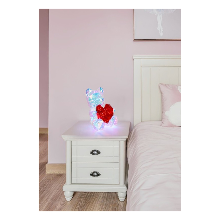 Globo - Décoration de table LED en coffret cadeau LED/6W/5V USB Ours