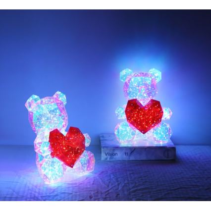 Globo - Décoration de table LED en coffret cadeau LED/6W/5V USB Ours