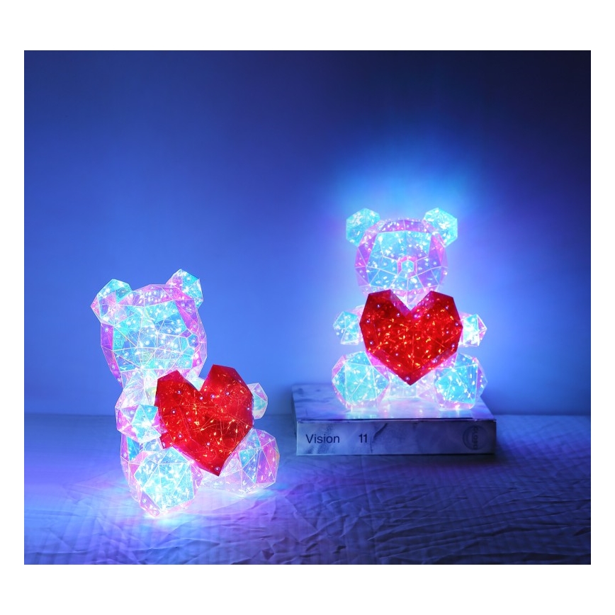 Globo - Décoration de table LED en coffret cadeau LED/6W/5V USB Ours