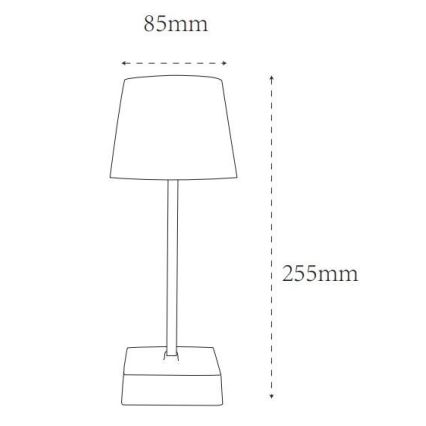 Globo - Lampe de table tactile LED dimmable LED/2W/5V 3000/4500/6500K 800 mAh blanche