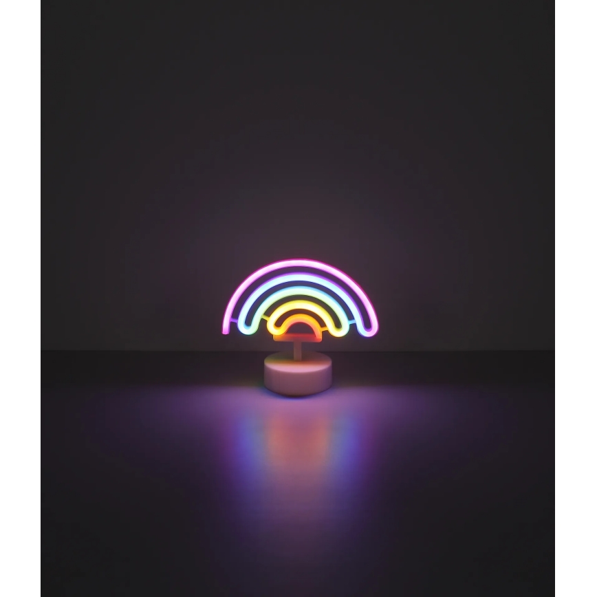 Globo - Décoration de table néon LED/2W/3xAA arc-en-ciel
