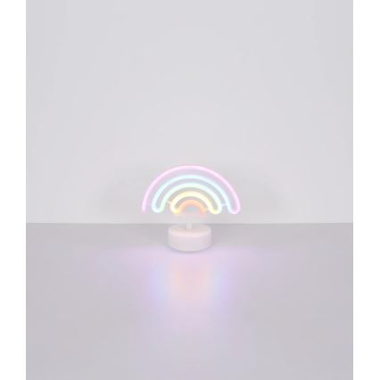 Globo - Décoration de table néon LED/2W/3xAA arc-en-ciel