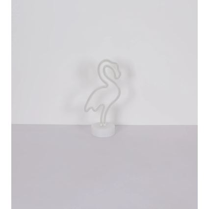 Globo - Décoration de table néon LED/2W/3xAA flamant rose