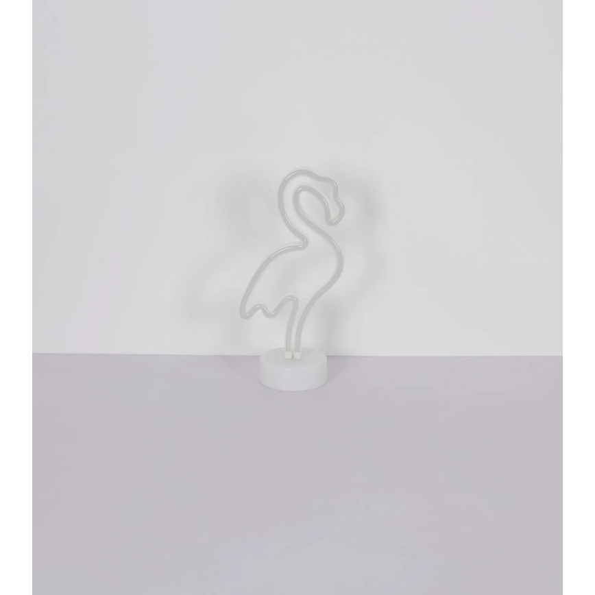 Globo - Décoration de table néon LED/2W/3xAA flamant rose