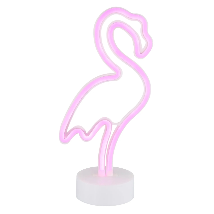 Globo - Décoration de table néon LED/2W/3xAA flamant rose