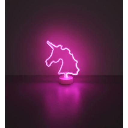 Globo - Décoration de table néon LED/2W/3xAA licorne